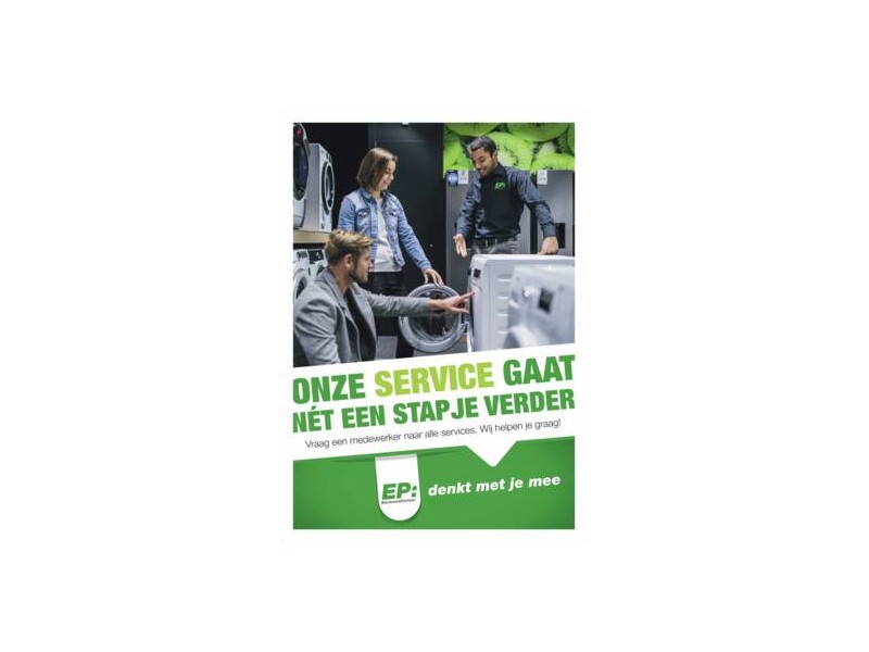 A1 Stoepbord Onze service gaat net een stapje verder